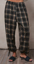 Plaid Flannel Elastic Waist Jogger Pants in BLACK - Women's Pants | Urban Daizy