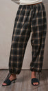Plaid Flannel Elastic Waist Jogger Pants in BLACK - Women's Pants | Urban Daizy