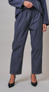 Elastic Waist Contrast Stitch Woven Pants in NAVY - Women's Pants | Urban Daizy