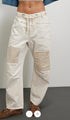 Field Note Patchwork Denim Pants - Women's Pants | Urban Daizy