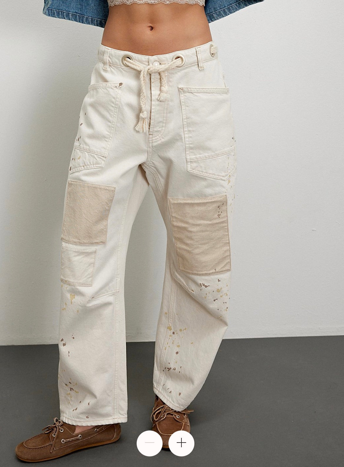 Field Note Patchwork Denim Pants - Women's Pants | Urban Daizy