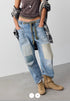Field Note Patchwork Denim Pants - Women's Pants | Urban Daizy