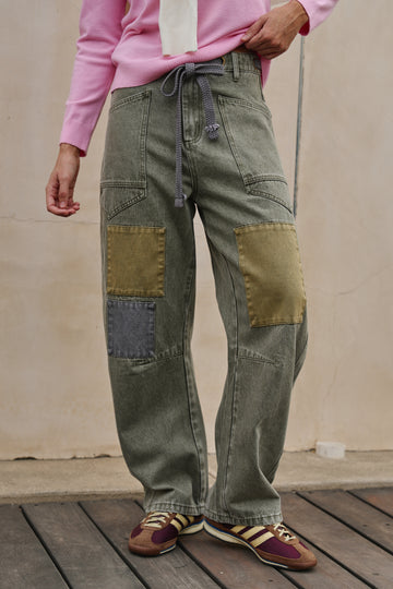 Field Note Patchwork Denim Pants