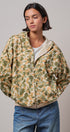 Camo Print Zip-Up Hoodie in CAMO - Women's Shorts | Urban Daizy