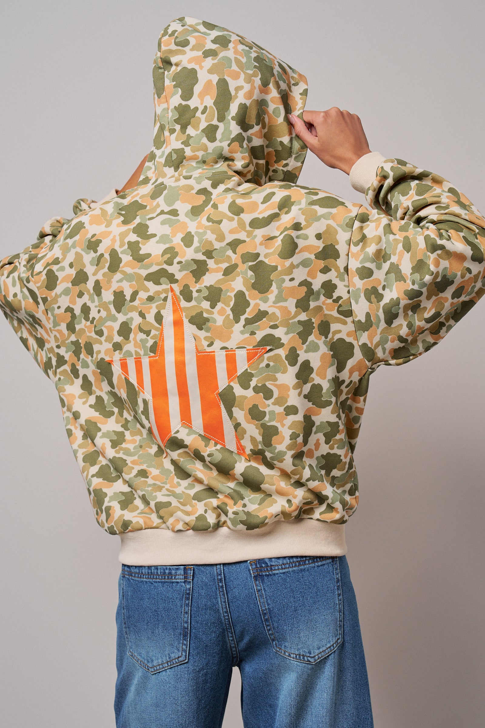 Camo Print Zip-Up Hoodie in CAMO - Women's Shorts | Urban Daizy