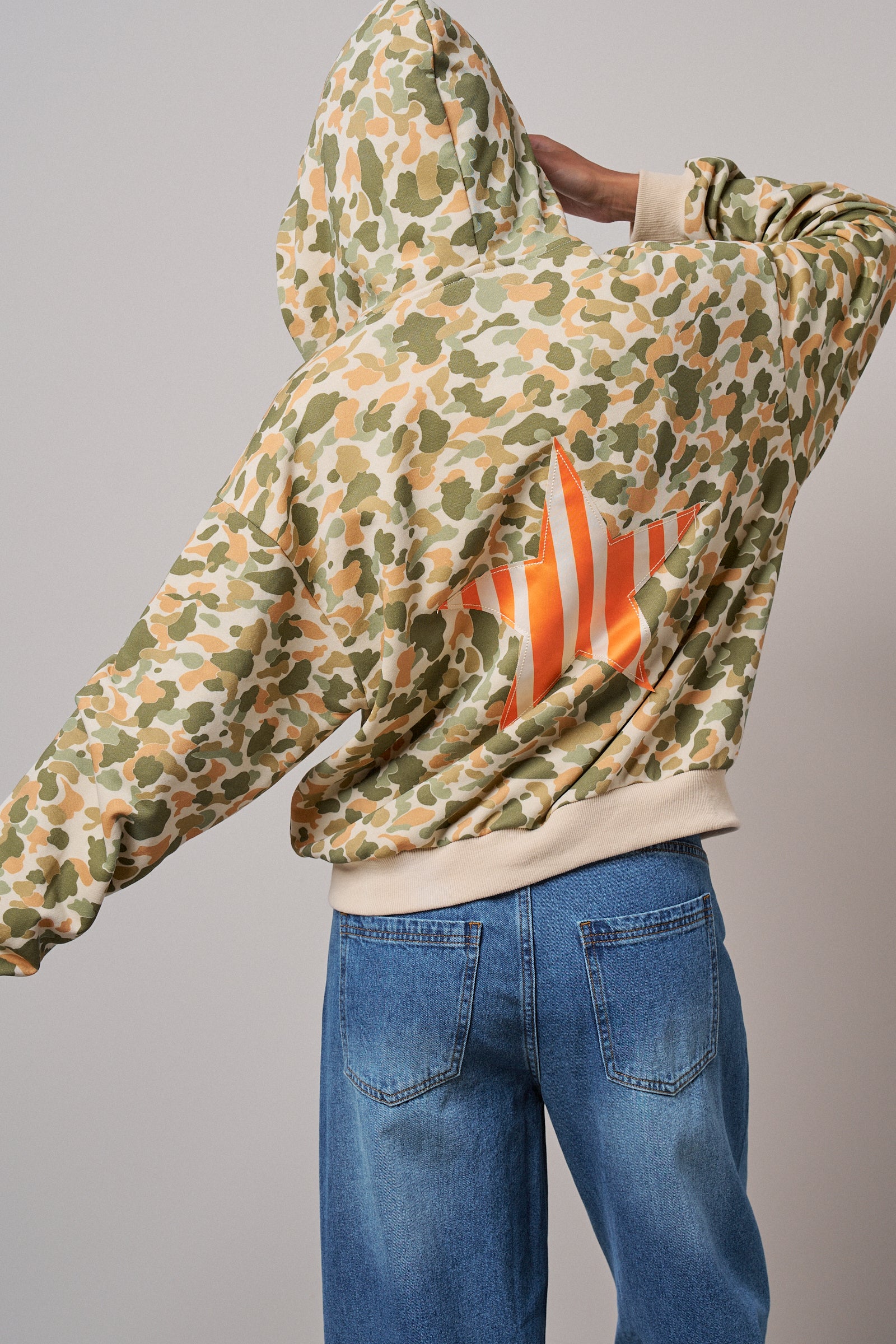 Camo Print Zip-Up Hoodie in CAMO - Women's Shorts | Urban Daizy