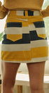 Rugby Stripe Denim Mini Skirt in NAVY - Women's Skirts | Urban Daizy