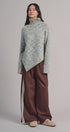 Chunky Speckled Turtleneck Poncho Sweater - Women's Sweaters | Urban Daizy