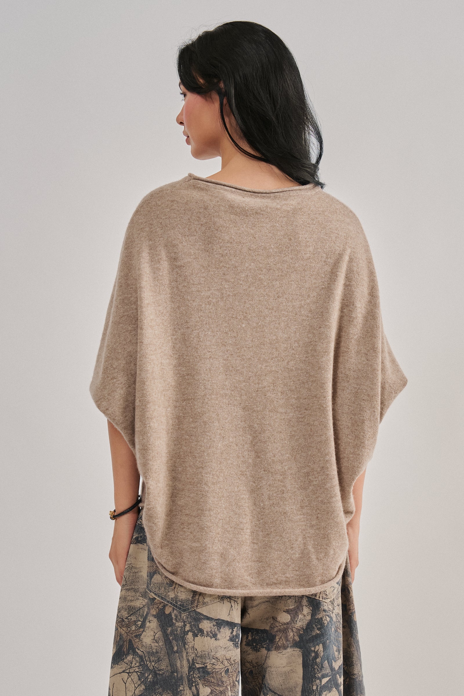 Dolman Sleeve Boat Neck Knit Top in MOCHA - Women's Sweaters | Urban Daizy