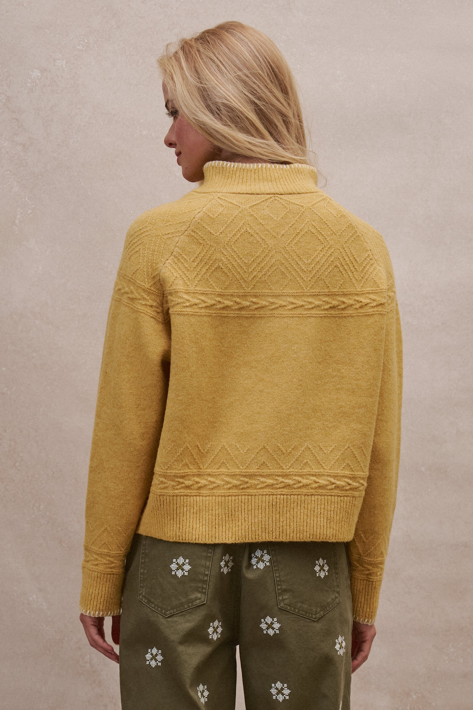Textured Half-Button Mock Sweater - Women's Sweaters | Urban Daizy