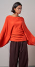 Batwing Sleeve Boat Neck Knit Top - Women's Sweaters | Urban Daizy