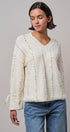 Colorful Dot Stitch V-Neck Tie Sleeve Sweater in IVORY - Women's Sweaters | Urban Daizy