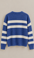 Puppy Charm Stripe Knit Sweater in BLUE - Women's Sweaters | Urban Daizy