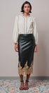 Embroidered Ruffle Neck Cotton Blouse in IVORY - Women's Tops | Urban Daizy