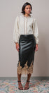 Embroidered Ruffle Neck Cotton Blouse - Women's Tops | Urban Daizy