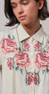 Cross-Stitch Floral Embroidered Button-Down Blouse - Women's Tops | Urban Daizy