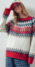 Urban Daizy Fair Isle Wool Blend Sweater Top Green-Multi Knit Sweater - Women's (UDZ-KN-00652) – alternate view 6