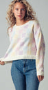 Urban Daizy Pastel Checkered Coquette Bow Knit Sweater Pastel Knit Sweater - Women's (UDZ-KN-00553) – alternate view 4