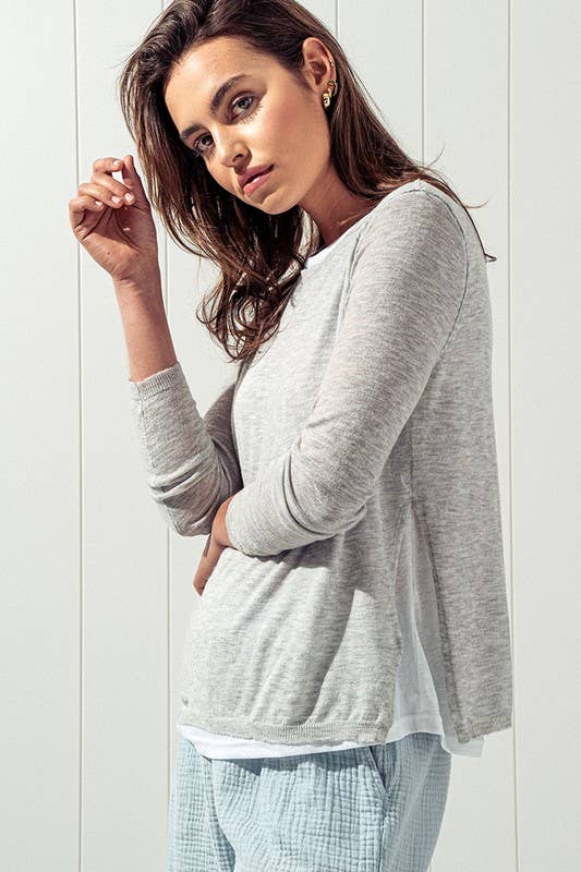 Urban Daizy Elegant Crew Neck Long Sleeve Relaxed Fit Casual Sweater Top Mocha Knit Top - Women's (UDZ-TP-00367) –…
