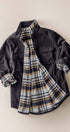 Urban Daizy Plaid Flannel-Lined Corduroy Shacket Taupe Shirt Jacket/Shacket - Women's (UDZ-KN-00150) – alternate view 7