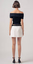 Urban Daizy Asymmetric Waistband Contrast Mini Skirt Black Skirt - Women's (UDZ-SK-00126) – alternate view 10