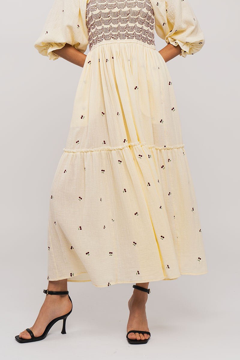Smocked Floral Tiered Dress