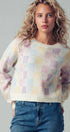 Urban Daizy Pastel Checkered Coquette Bow Knit Sweater Pastel Knit Sweater - Women's (UDZ-KN-00553) – alternate view 5