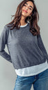 Urban Daizy Elegant Crew Neck Long Sleeve Relaxed Fit Casual Sweater Top Mocha Knit Top - Women's (UDZ-TP-00367) –…