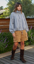 Weekend Drift Balloon Bomber Jacket in BLUE - Women's Jackets & Blazers | Urban Daizy