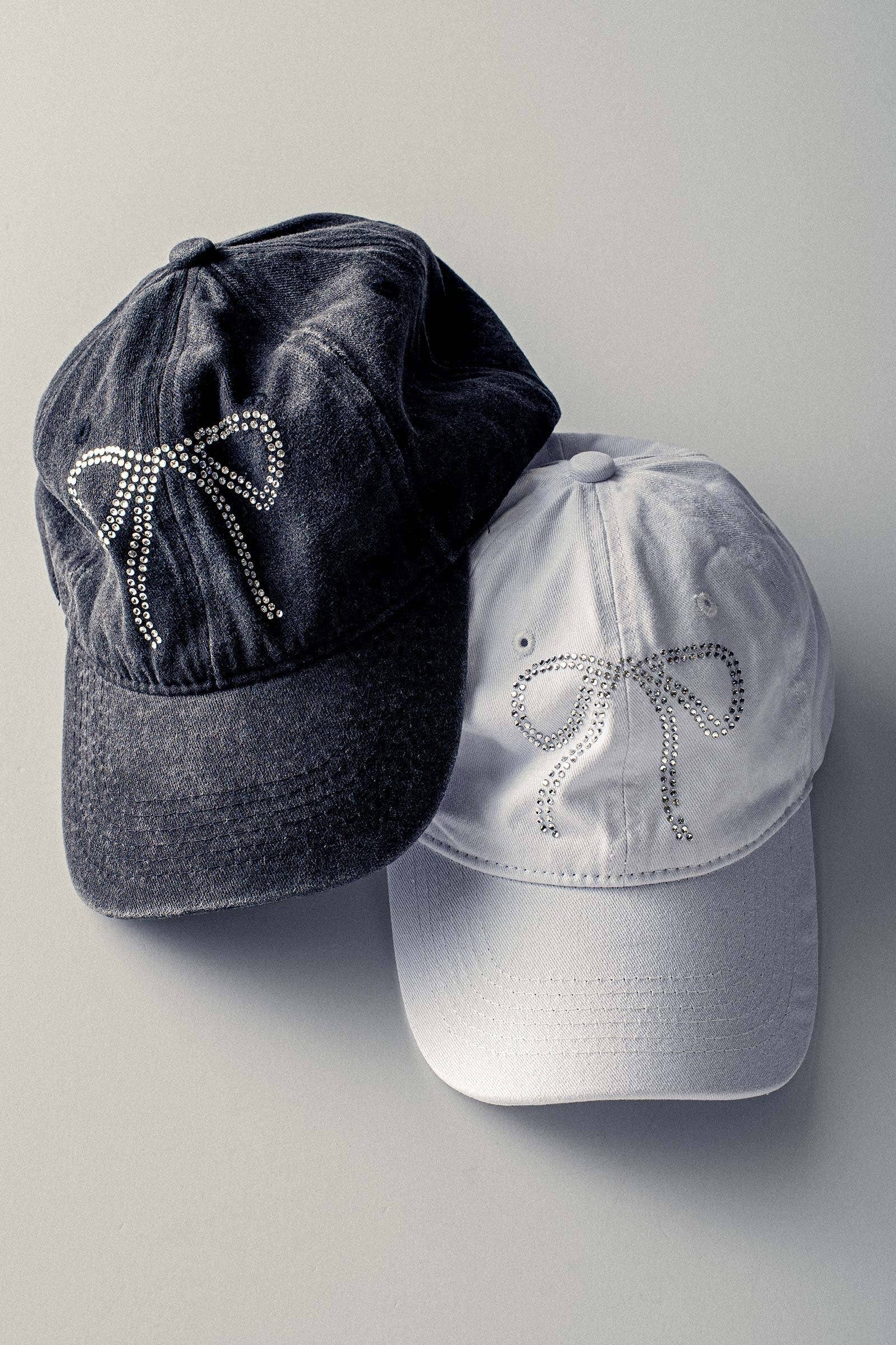 Urban Daizy Rhinestone Bow Embellished Baseball Cap Black Baseball Cap - Women's (UDZ-AC-00113) – alternate view 2