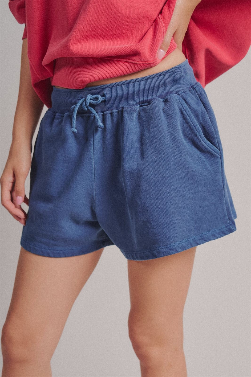 Sporty Chill Lounge Shorts in NAVY - Women's Casual Shorts | Urban Daizy