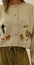 Duckling Parade Intarsia Cardigan in OATMEAL - Women's Cardigans & Shrugs | Urban Daizy