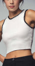Urban Daizy Scalloped Ribbed Knit Crop Top Khaki Knit Top - Women's (UDZ-TP-00809) – alternate view 13