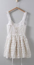 Urban Daizy Tiered Lace Corset Bodice Detail Mini Dress Ivory Dress - Women's (UDZ-DR-00381) – alternate view 3