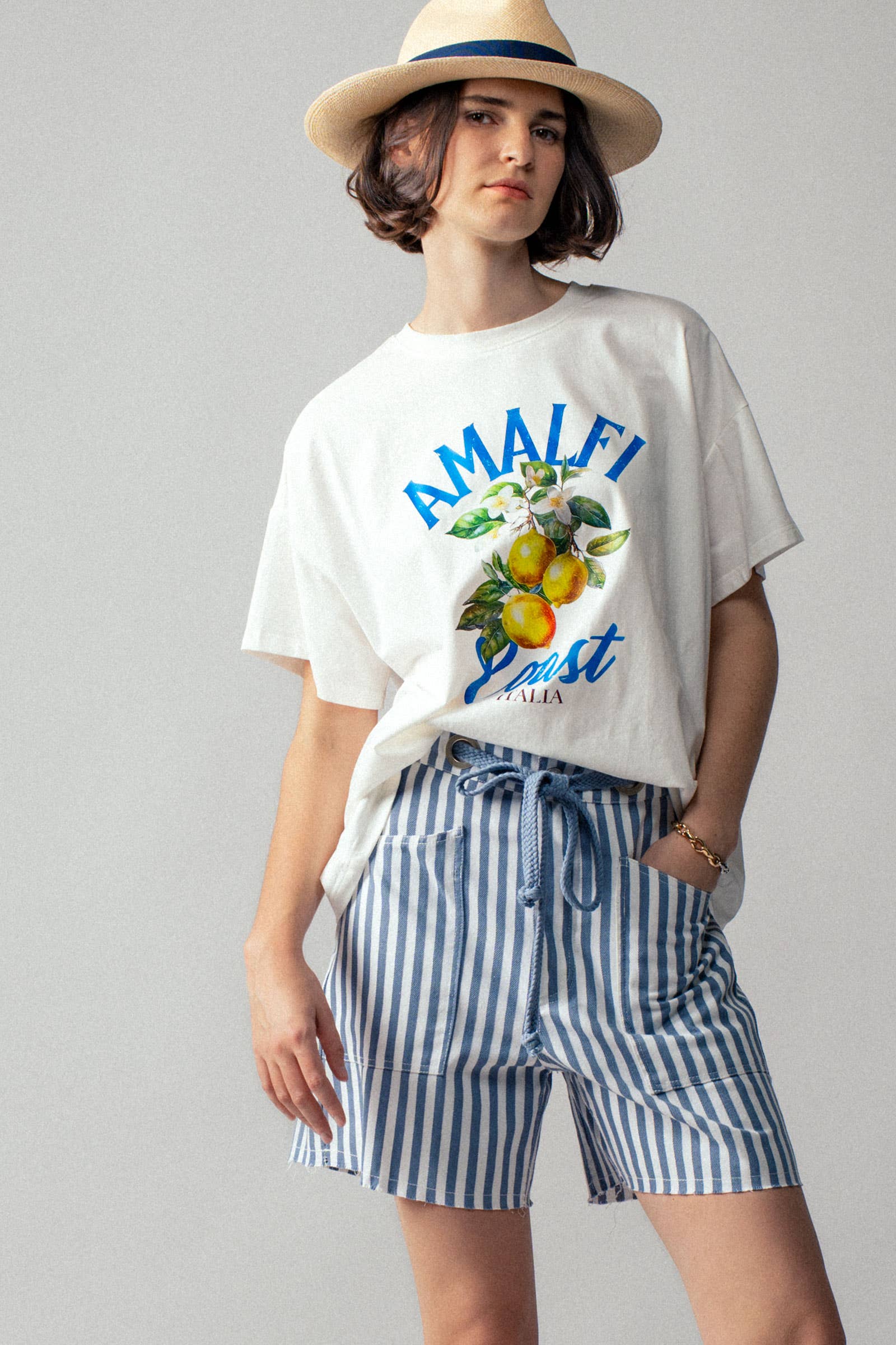 Urban Daizy Striped High-Rise Denim Shorts Blue Shorts - Women's (UDZ-DR-00389) – alternate view 16