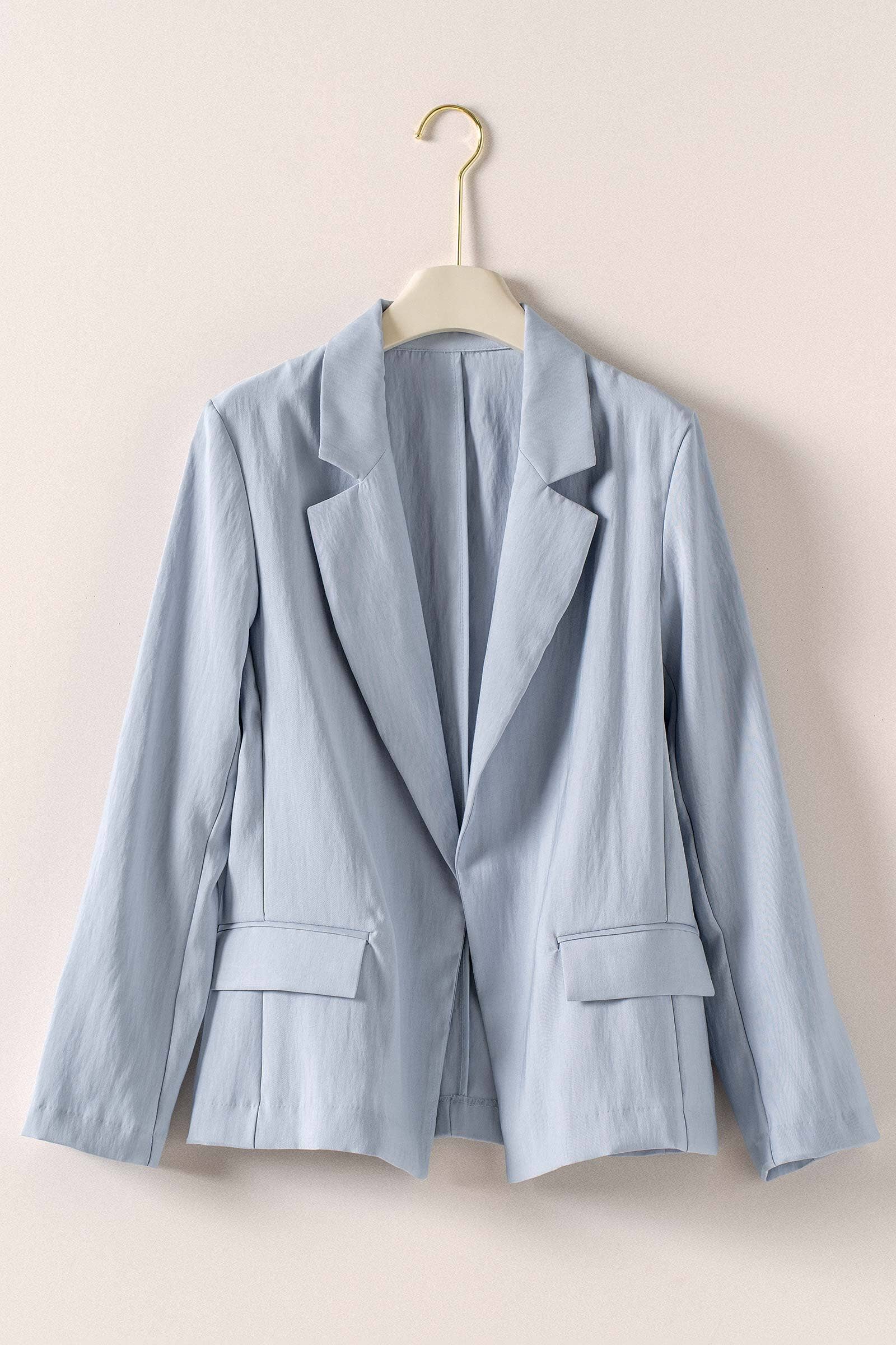 Relaxed Fit Open Front Blazer