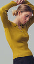 Urban Daizy Classic Fitted Ribbed Knit Polo Sweater Brown Knit Sweater - Women's (UDZ-KN-00657) – alternate view 14
