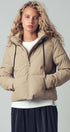 Urban Daizy Cozy Drawstring Hooded Puffer Jacket Black Puffer Jacket - Women's (UDZ-KN-00653) – alternate view 6