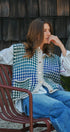 Popcorn Knit Button Front Sweater Vest Wool Blend in GREEN - Women's Sweater Vests | Urban Daizy