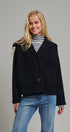 Hooded Button-Front Wool Blend Short Jacket in BLACK - Women's Jackets & Blazers | Urban Daizy