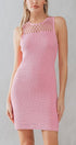 Urban Daizy HOLLOW OUT CROCHET MINI DRESS Beige Dress - Women's (UDZ-DR-00127) – alternate view 2