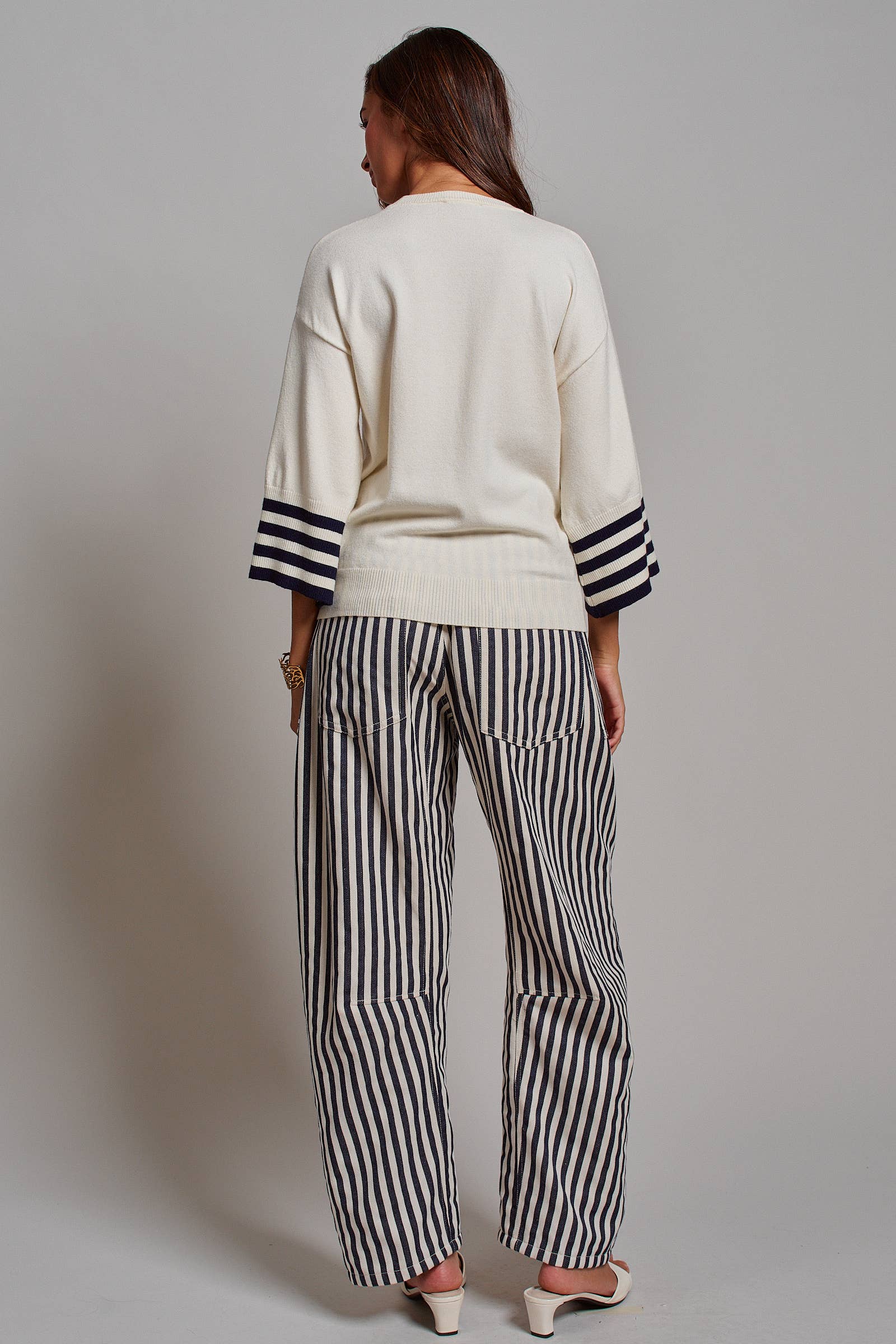 Railroad Striped Patch Pocket Spring Utility Pants