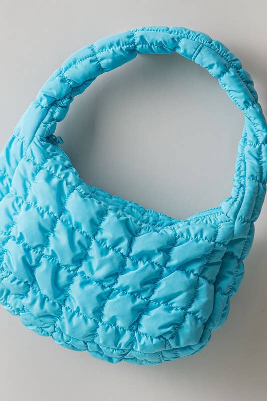 Urban Daizy Puff Quilted Texture Shoulder Tote Bag Blue Shoulder Bag - Women's (UDZ-BG-00007) – alternate view 9