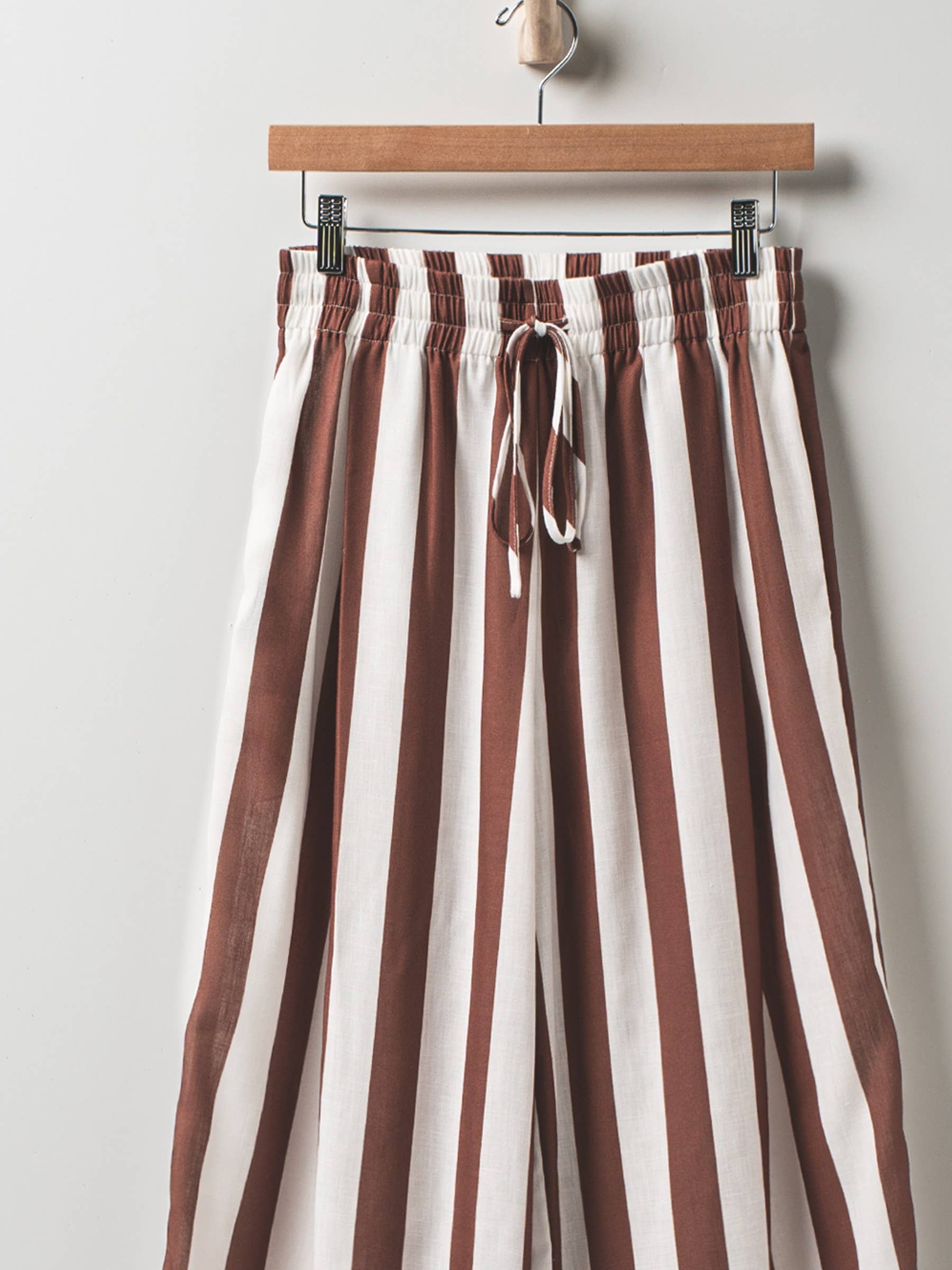 Urban Daizy Breezy Linen-Blend Striped Wide-Leg Pants Blue Pants - Women's (UDZ-PT-00352) – alternate view 16