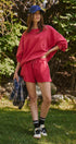Sporty Chill Lounge Shorts in CORAL - Women's Casual Shorts | Urban Daizy