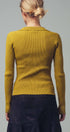 Urban Daizy Classic Fitted Ribbed Knit Polo Sweater Brown Knit Sweater - Women's (UDZ-KN-00657) – alternate view 15