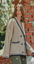 Chunky Knit Cardigan Sweater with Stitch Looks in TAUPE	 - Women's Cardigans & Shrugs | Urban Daizy