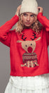 Urban Daizy Rudolph Reindeer Knit Crewneck Sweater Grey Knit Sweater - Women's (UDZ-KN-00538) – alternate view 17