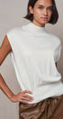 Uptown Mockneck Blouson Top in IVORY - Women's Sweaters | Urban Daizy