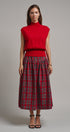 Uptown Mockneck Blouson Top in RED - Women's Sweaters | Urban Daizy